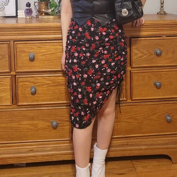 For Love & Lemons Drawstring Molly Midi Skirt - Picture 3 of 5